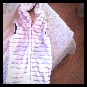 Silvery Gray Faux Fur Vest
